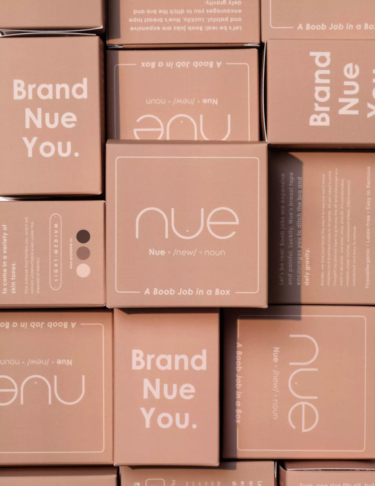 Light-Medium Boob Tape Product Boxes | The Brand Nue